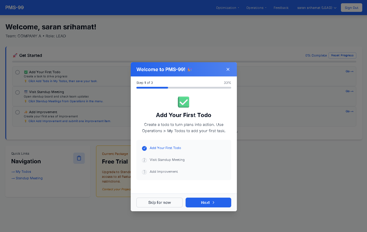 Onboard Process: LEAD