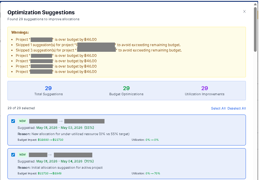 Optimization Suggestions